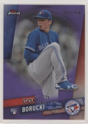 2019 Topps Finest Purple Refractor 77/250 Ryan Borucki #41 Rookie RC z6b