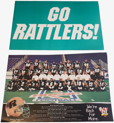 ARIZONA RATTLERS Vintage 1998 TEAM PHOTO Arena Football Stadium AFL ROOTING CARD