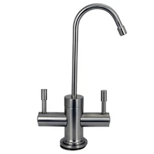 Contemporary Handle Instant Hot/Cold Water Dispenser Faucet Satin Nickel, D20...