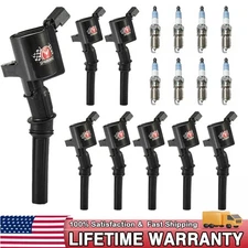 8 Ignition Coil DG508 & Iridium Spark Plug SP479 Set For Ford F-150 4.6L 5.4L V8