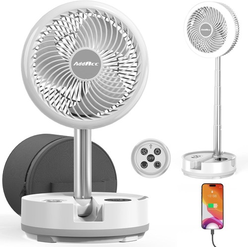 40000mAh Battery Operated Fan Rechargeable Collapsible Fan 106H Run 9 Speeds
