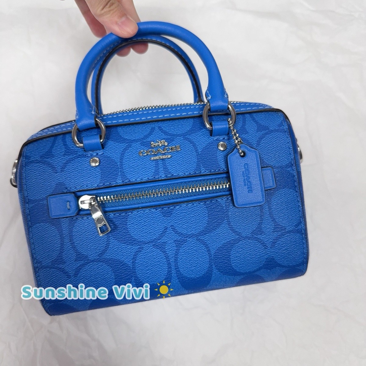 NWT Coach Mini Rowan Crossbody Bag Signature Canvas C9947