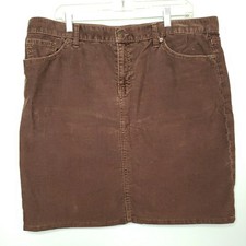 GAP 1969 Limited Edition Mini Skirt Womens Size 16 Brown Corduroy Casual Vintage