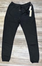 Fear of God Essentials Sweatpants Stretch Limo Black SS22 Mens Size XL NEW