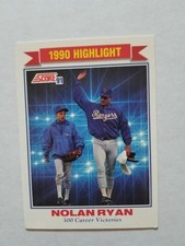 1991 Score Nolan Ryan 300 Career Victories Highlight #417 Rangers