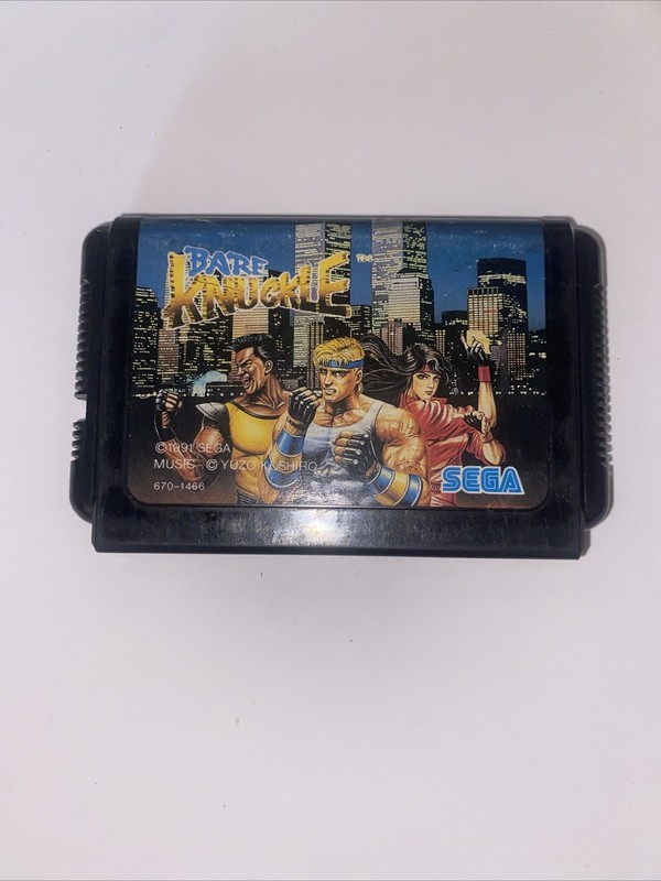 Sega Mega Drive Bare Knuckle Video Game NTSC-Japan, 1991, Vintage, Untested