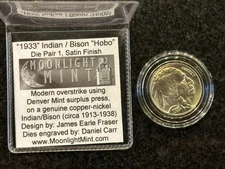 Rare Daniel Carr 1933 Buffalo Indian Nickel Overstruck 1913-1938 5c Die Pair 1