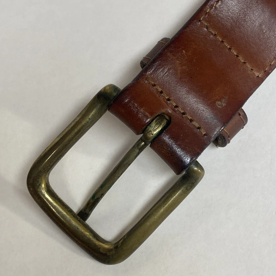 Nautica 皮带男式 38 航海旗黄铜高尔夫休闲学院帆船运动 0001 — 第 4/4 张图片