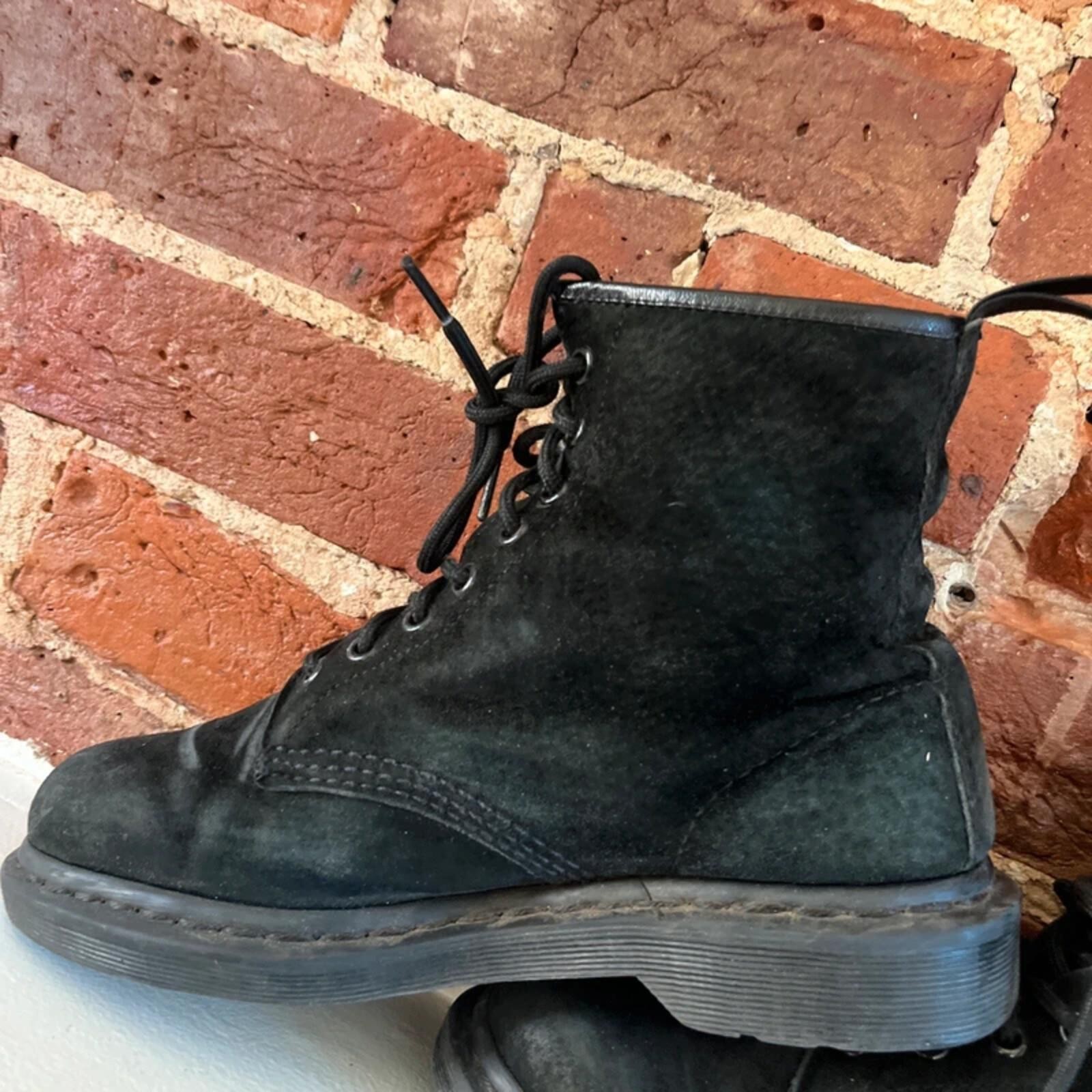 Vintage Dr Marten Suede Black Ankle Boots | UK Size 6 image 2