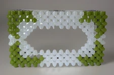 Vintage Handmade Crafted Tissue Box Cover With Beaded Grapes