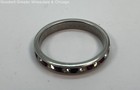 925 Sterling Silver Rhinestone Stacking Ring, 1.9g — photo 3