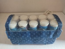Remington Express Set of 10 Compact Travel Heat Rollers W/Case-Works Barely Used