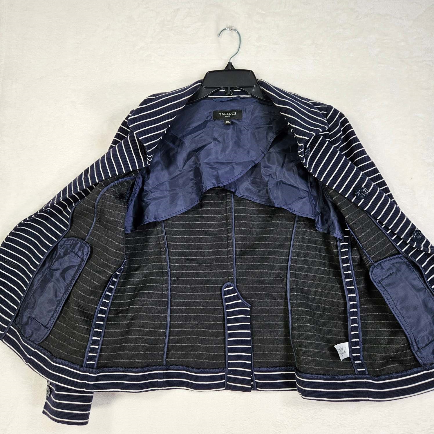 Talbots Button-Up Jacket Womens Medium Petite Lon… - image 6