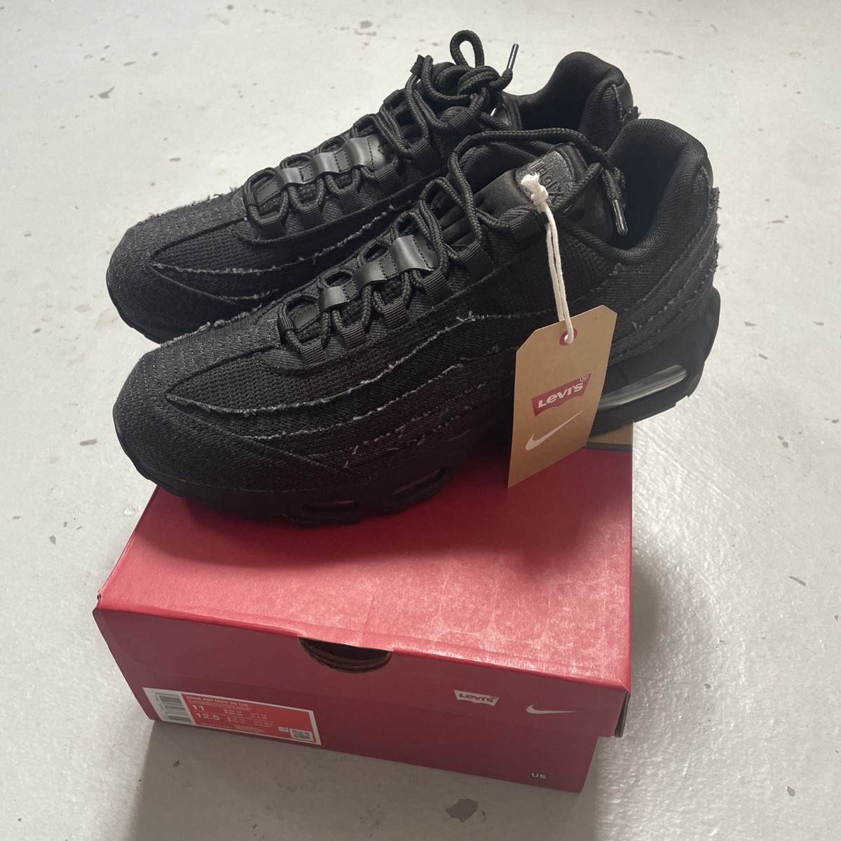 Nike x Levi's Air Max 95 OG (HM4743-001) Black Denim Size 11