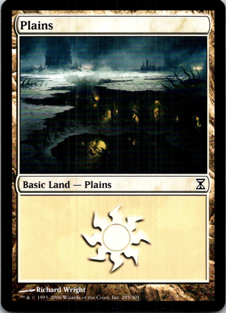 Plains (285) Time Spiral Magic_the_gathering Lightly played