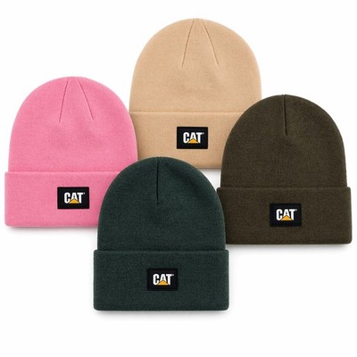 CAT Strickmütze Winter Mütze Label Cuff Beanie One Size mit Logo