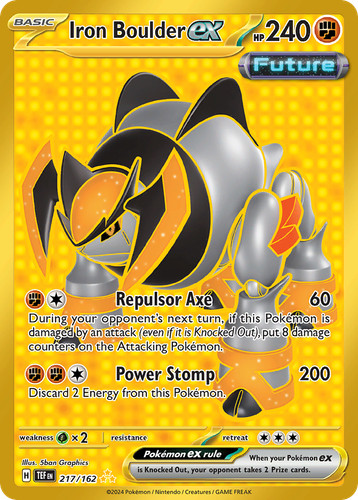 Iron Boulder ex 217/162 Hyper Rare Temporal Forces Pokemon Holo Near Mint