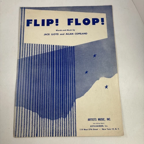 Vintage sheet music Flip! Flop! Jack Lloyd and Allan Copeland 1978