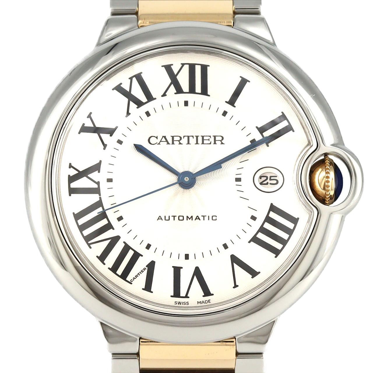 Authentic Cartier Ballon Bleu LM Gold & Steel W69009Z3 SSxYG Automatic  #270-...