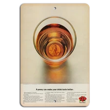 Vintage Four Roses Whiskey Ad: A Penny's Perfect Pour
