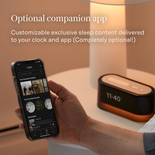 Loftie Alarm Clock with Sound Machine – Smart Alarm Clock with Light, White N... - Picture 3 of 8