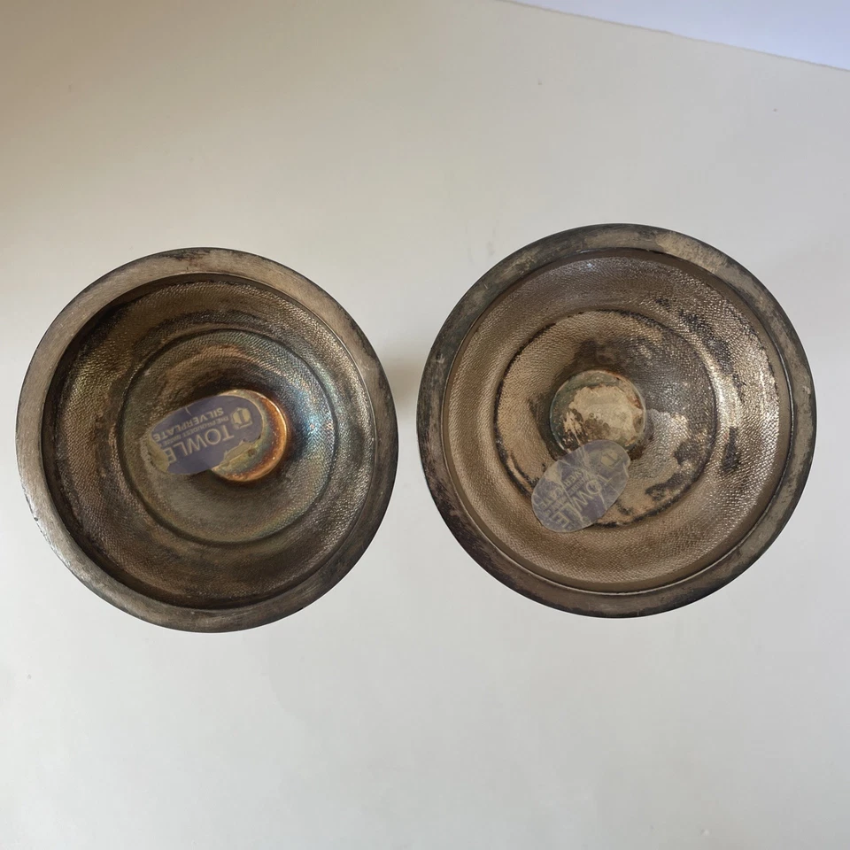 Towle E. P. 4165 Plateado 7” Candelabro Pesado Victoriano Halloween Foto 4 de 4