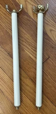 Set of 2 Virginia Metalcrafters Lamp Replacement 14" Candlestick White Rods