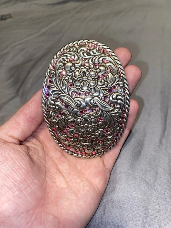 "Hebilla de cinturón de diamantes de imitación rosa occidental NOCONA para damas para cinturones de hasta 1,5"" de ancho" Foto 2 de 4