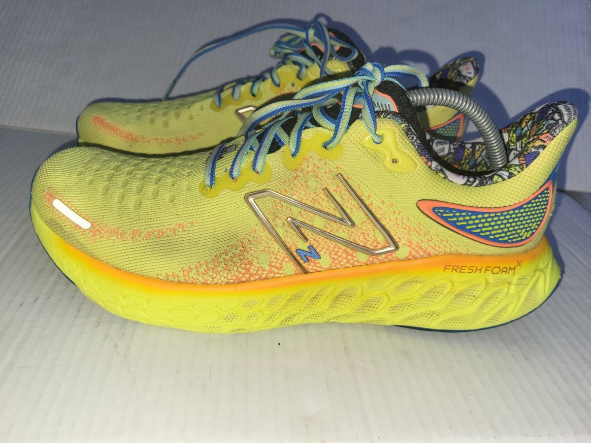 New Balance Fresh Foam X 1080 v12 Running Shoe Yellow Blue  display picture 3