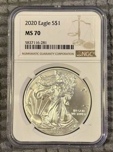 United States Mint American Eagle 2020 1 oz Silver MS 70 NGC Business Strike