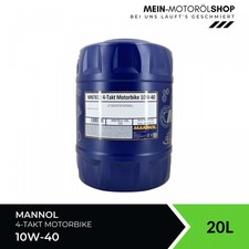 Mannol 4-Takt Motorbike 10W-40 Honda Kawasaki Suzuki Motorrad Motor&ouml;l 20 Liter