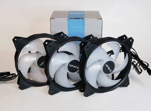 Computer Fans Pack Of 3 - 120mm 3pin ,One Fan Has Damage, See Description