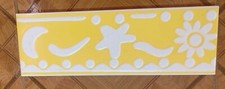 12 " L X 4 " W Tuile Bordure Vieux Ancien Vintage 1990s Céramique Décor