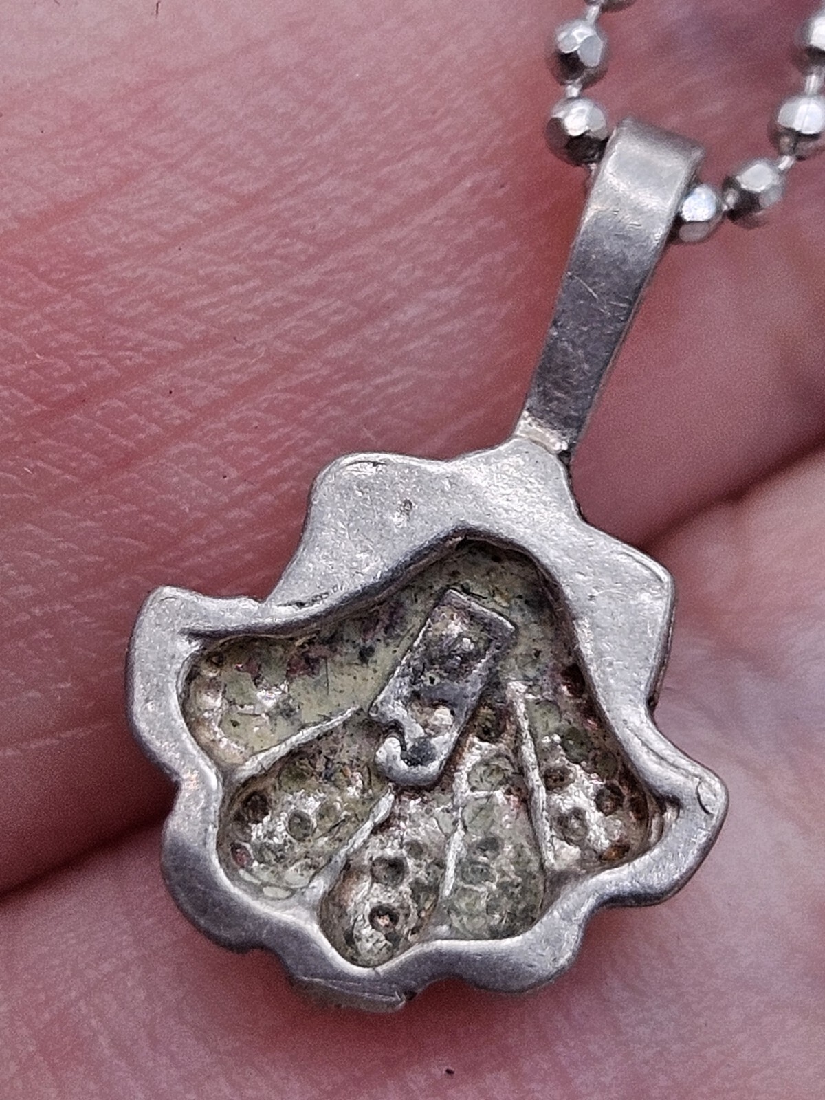 Vintage Sterling Silver Seashell Tiny Pendant Nec… - image 7