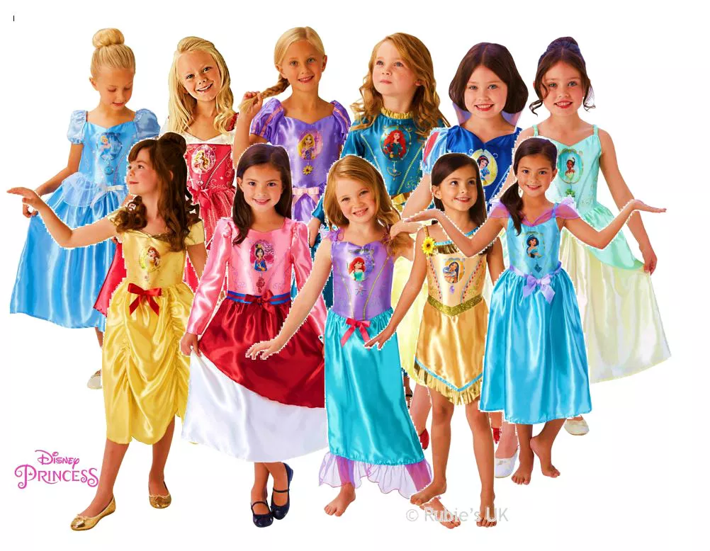 Licensed Disney PRINCESS DELUXE Girls Fairytale Fancy Dress Costume Book  Week