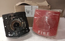 NEW SIMPLEX 4902-9716 FIRE ALARM SPEAKER 25V RED "FIRE" MARKED