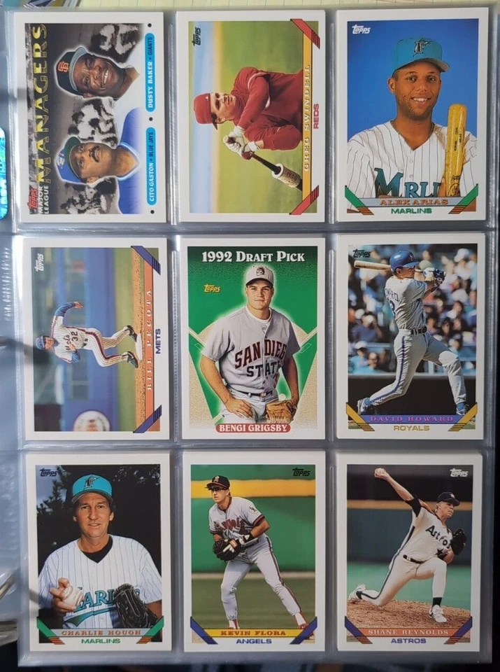 1993 Topps base cards 501-700 Pick from drop down list - Image 2 of 3