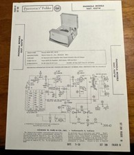 Cartella pieghevole manuale servizio fotofatto Phonola 1057 1057W 1958 Phonola 1057W