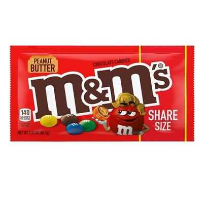 m&m！！コスメ　120-2 140-2 Full Box 24x Packs M&M's Peanut Butter Flavor King Size Chocolate