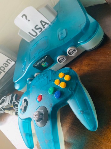 Genuine Nintendo 64 N64 Clear Blue Ice Console OEM + GAMES *Region Free ...