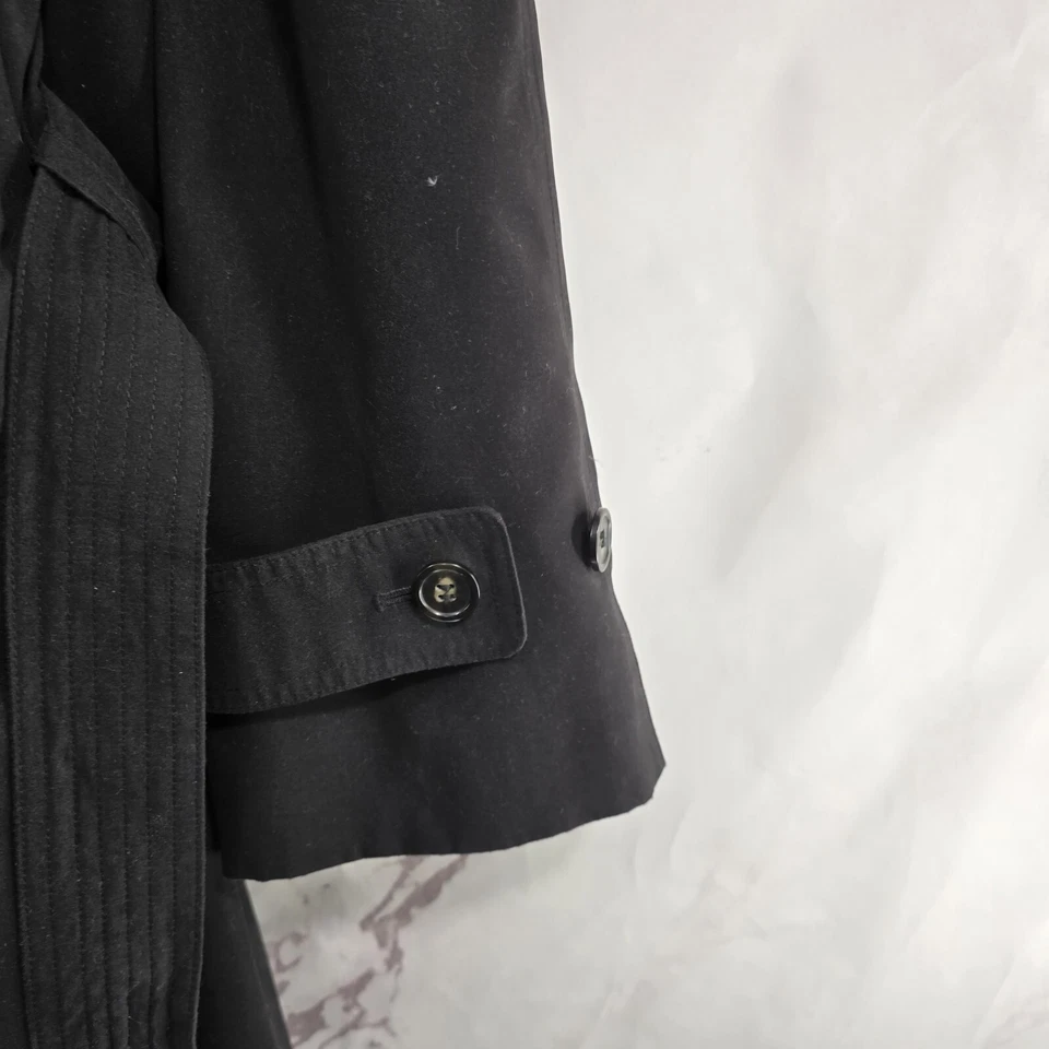 Abrigo Ralph Lauren Para Hombre XL Negro Trench Lana Forrado Botón Vintage Chaqueta Manta  Foto 3 de 4