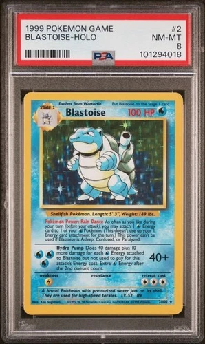 BLASTOISE Base Set Holo PSA 8