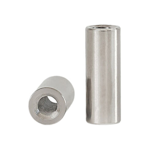 A2 Edelstahl Verbindungsmuffe Rund Lang Gewindemuffe M2 M3 M4 M5 M6 M8 M10 - M20 - Bild 7 von 10