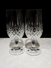SETOF 2- NWT NEW Mikasa COVENTRY Crystal Iced Tea Glasses 7 3/8"