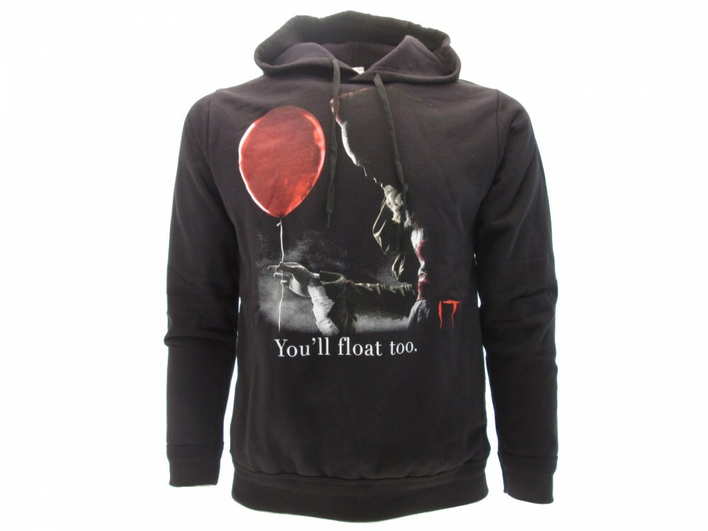 Sudadera It Original Globo Film 2019 Producto Oficial Negra Capucha