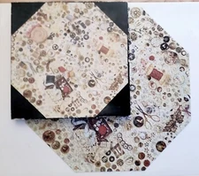 Vintage SPRINGBOK Octagon “Button, Button” Puzzle COMPLETE