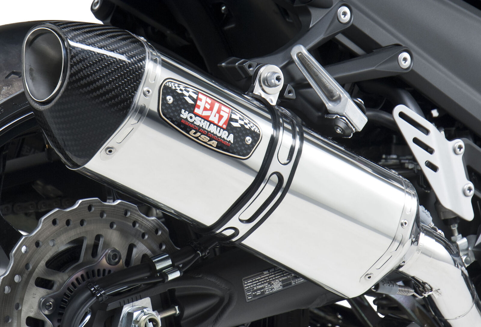 Yoshimura R77 Dual Slip-On Muffler SS-SS-CF Kawasaki ZX-14R 12-18 