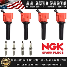 4x Energy Ignition Coil & NGK Platinum Spark Plug For Chevrolet Colorado UF497