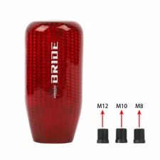 Universal BRIDE Red Real Carbon Fiber Manual Gear Stick Shift Knob Shifter