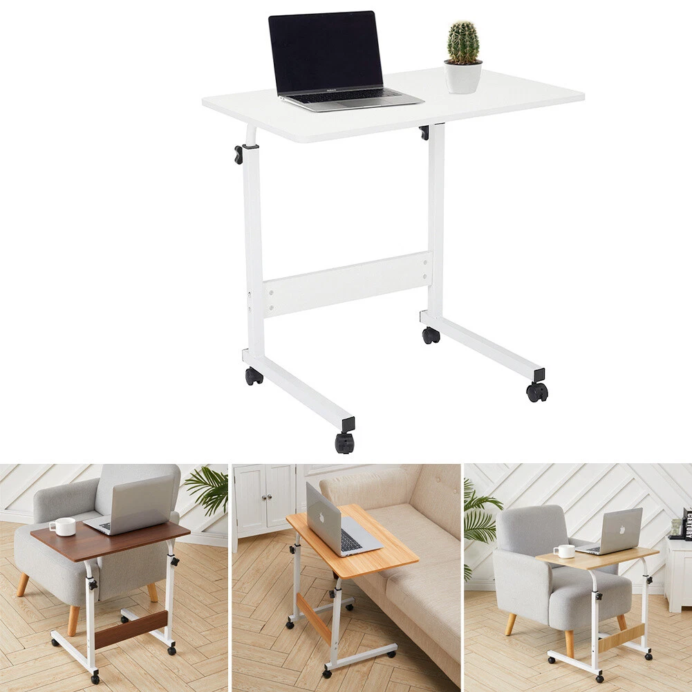 Adjustable Moving Computer Table C Shape Breakfast Laptop Sofa Bed Side End Desk
